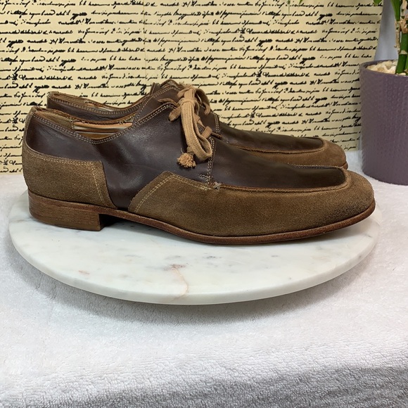 GORDON RUSH Antiqued Suede Italian Shoes  SZ 10 main image 4